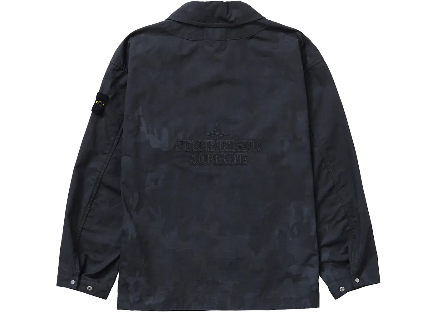Мужская куртка с реактивным камуфляжным принтом Supreme Stone Island Jacket, Black — фото 3
