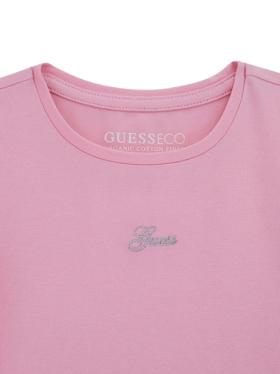 Топ с вышитым логотипом и оборками Guess Usa, розовый — фото 3