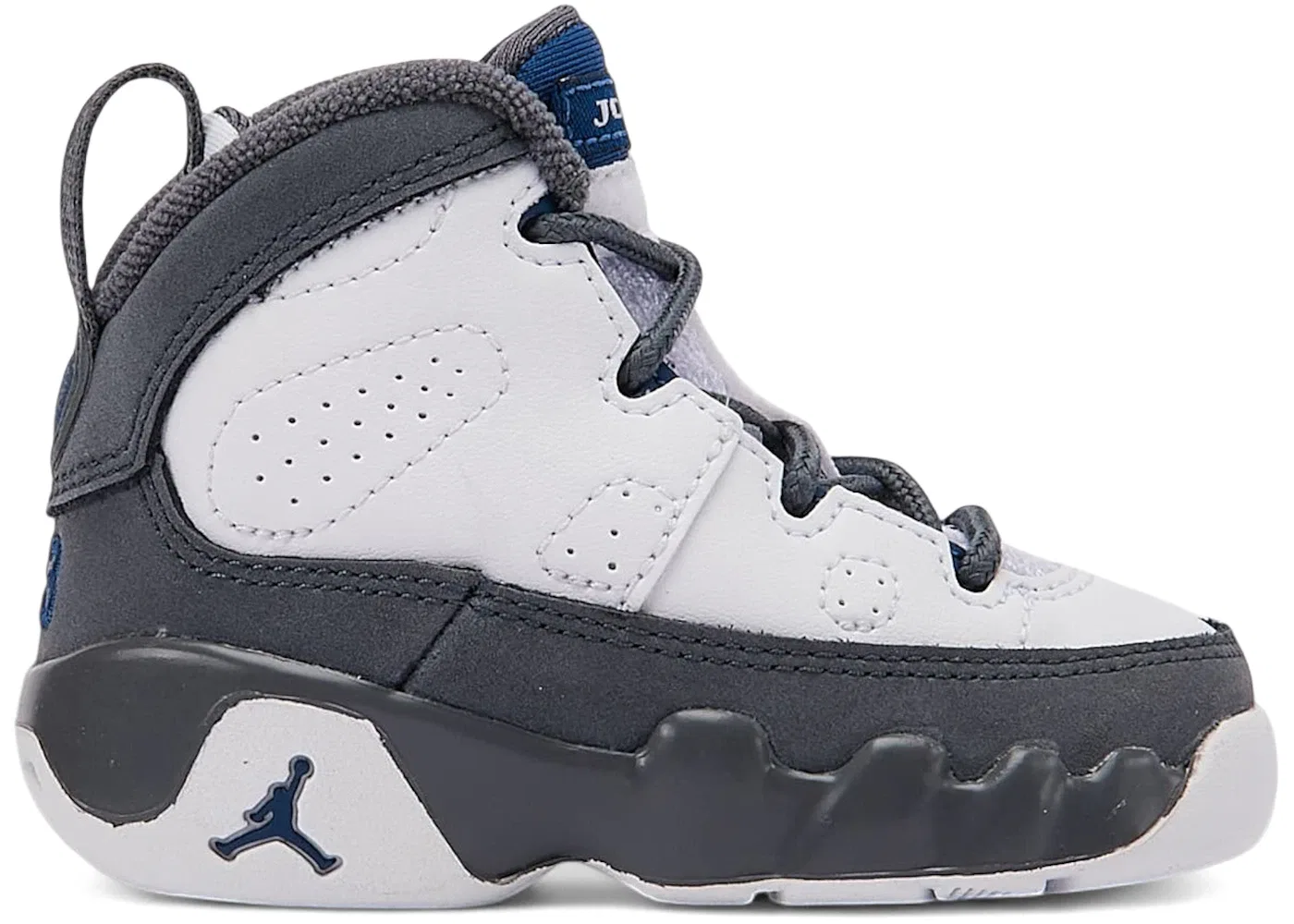 Детские кроссовки Lifestyle с цветовой гаммой Jordan 9 Retro French Blue 2026 TD Jordan, White/French Blue/Flint Grey