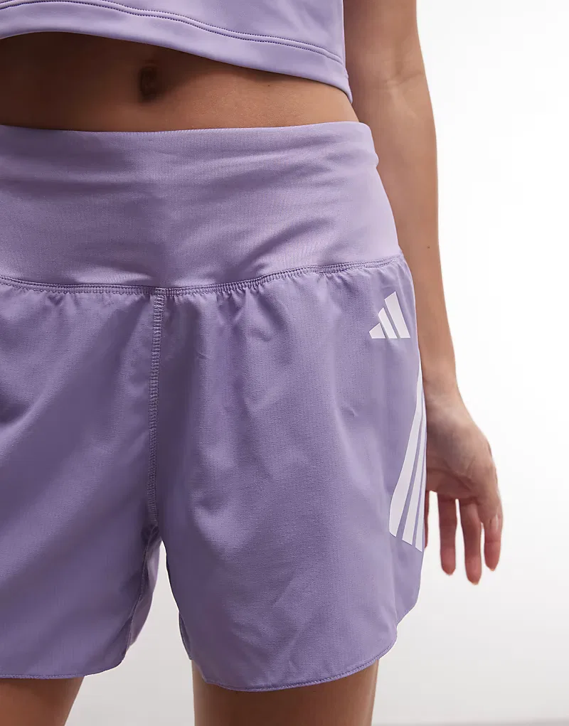 Беговые шорты Adidas ADI365 сиреневого — фото 4