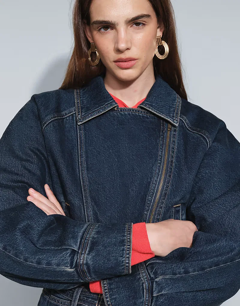 Джинсовая куртка-бомбер Levi's в стиле 80-х, темно-синий — фото 4