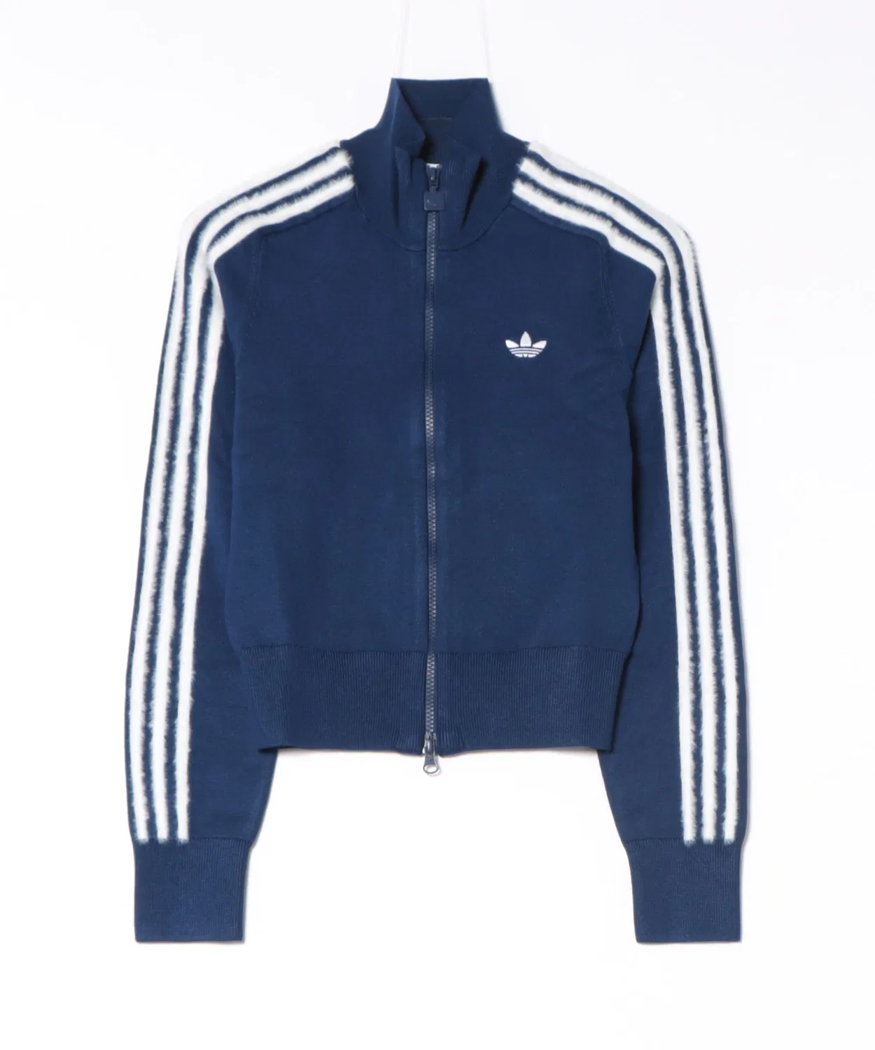 Женский топ-куртка с молнией, без капюшона, с логотипом, Adidas, Dark Blue/White