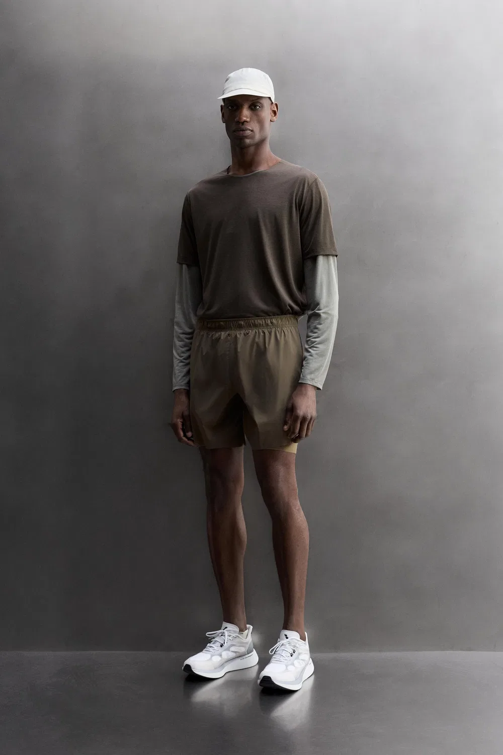 Беговые шорты 2-в-1 ZARA, Grey Green