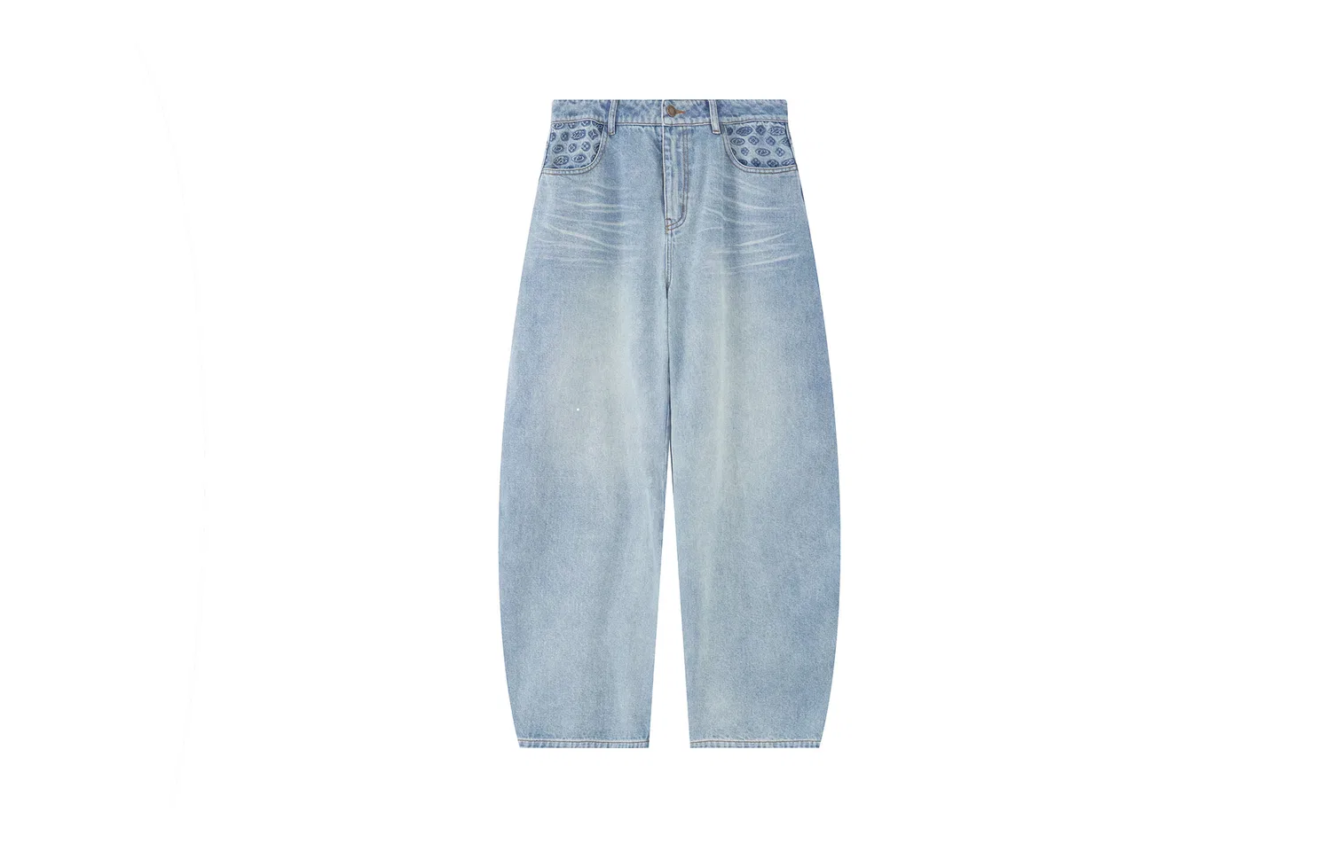 Детские джинсы унисекс средней посадки с кинжальным кроем F426, Medium Blue