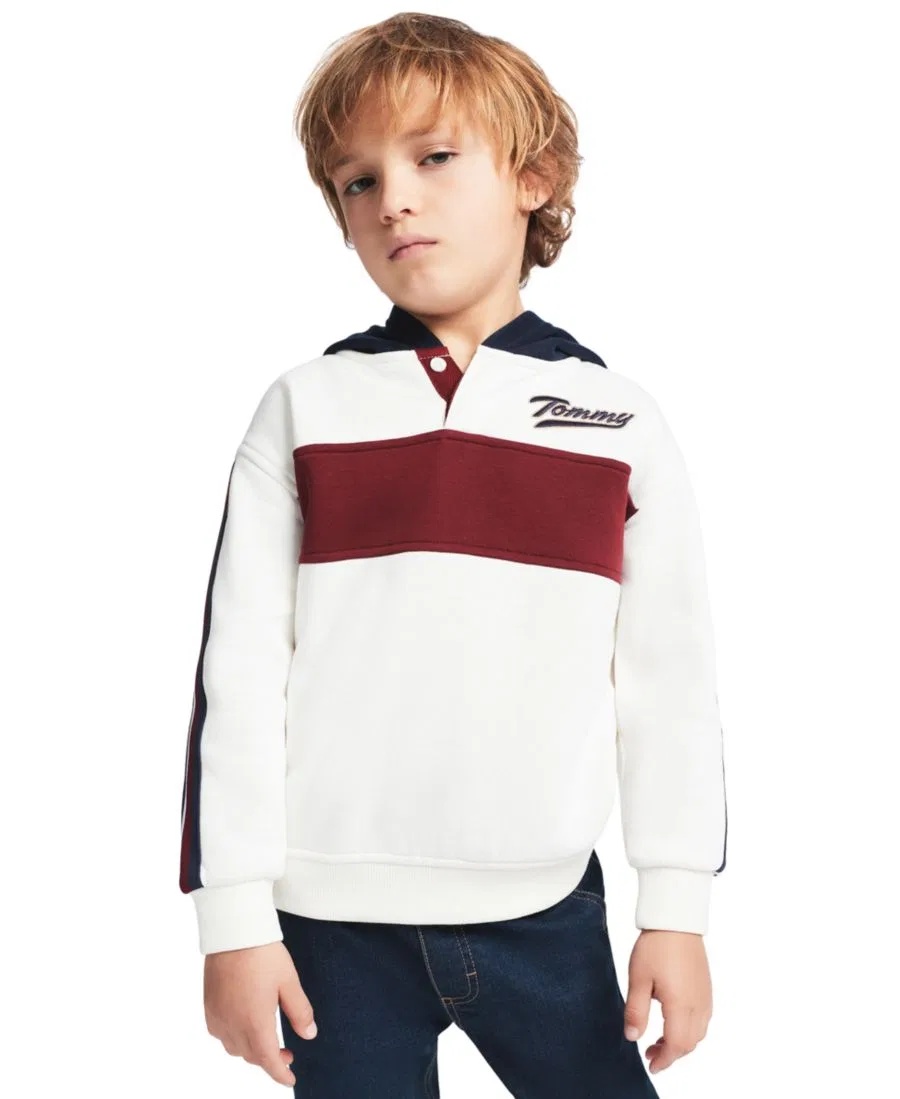 Комплект худи и джинсовых брюк для мальчика, 2 предмета Tommy Hilfiger, Vanilla Navy — фото 4