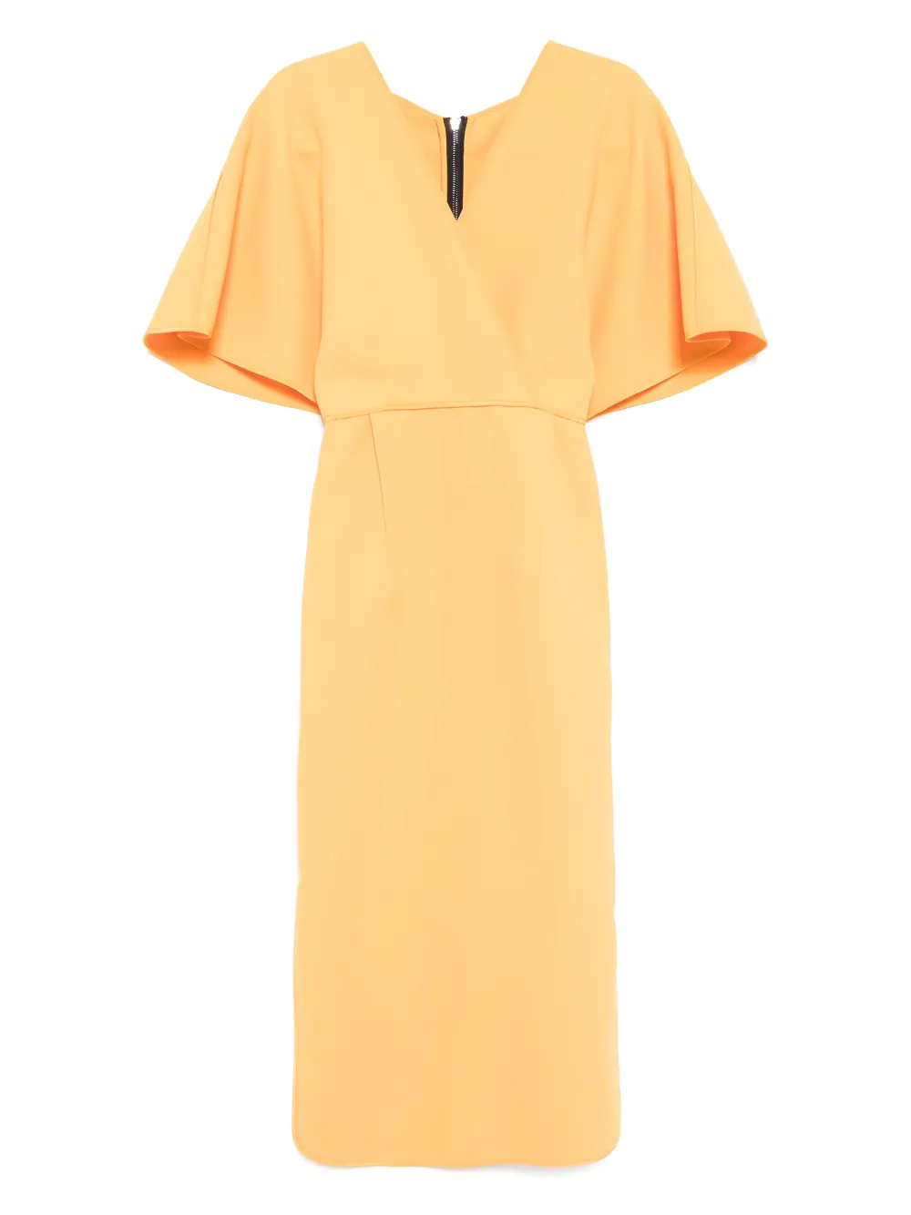 

Платье с V-образным вырезом и короткими рукавами Maticevski, желтый