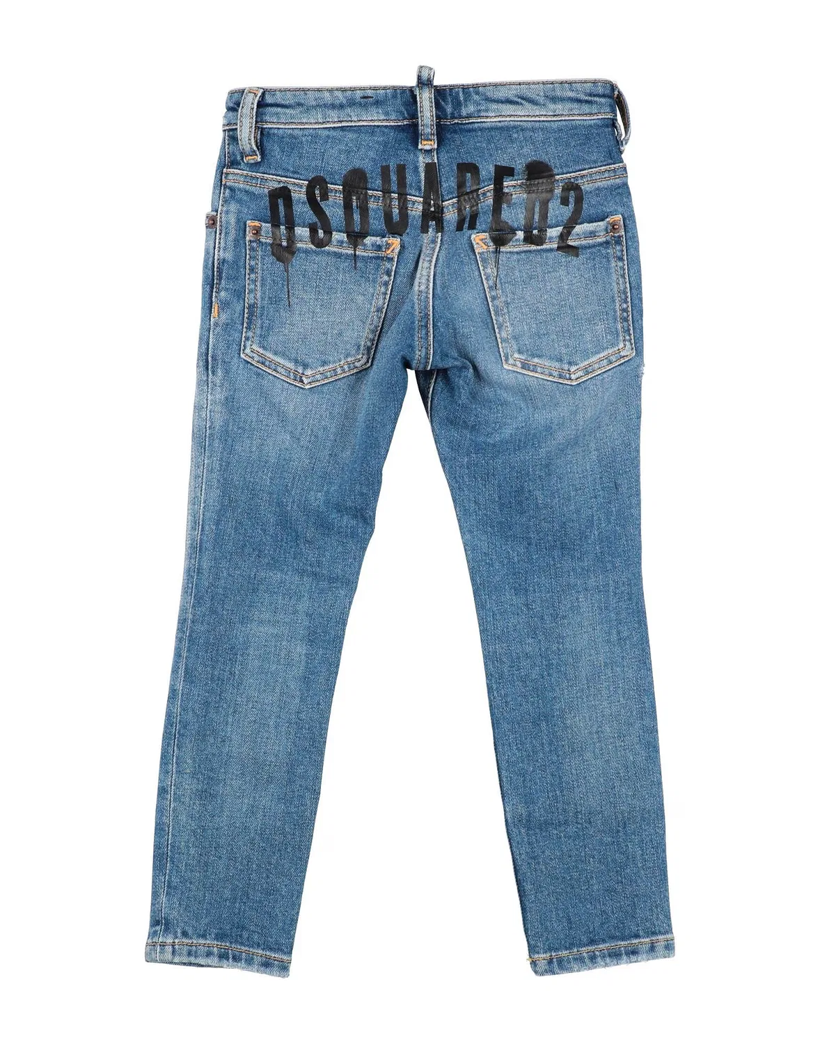 Детские джинсы для мальчиков скинни Dsquared2, синий — фото 2