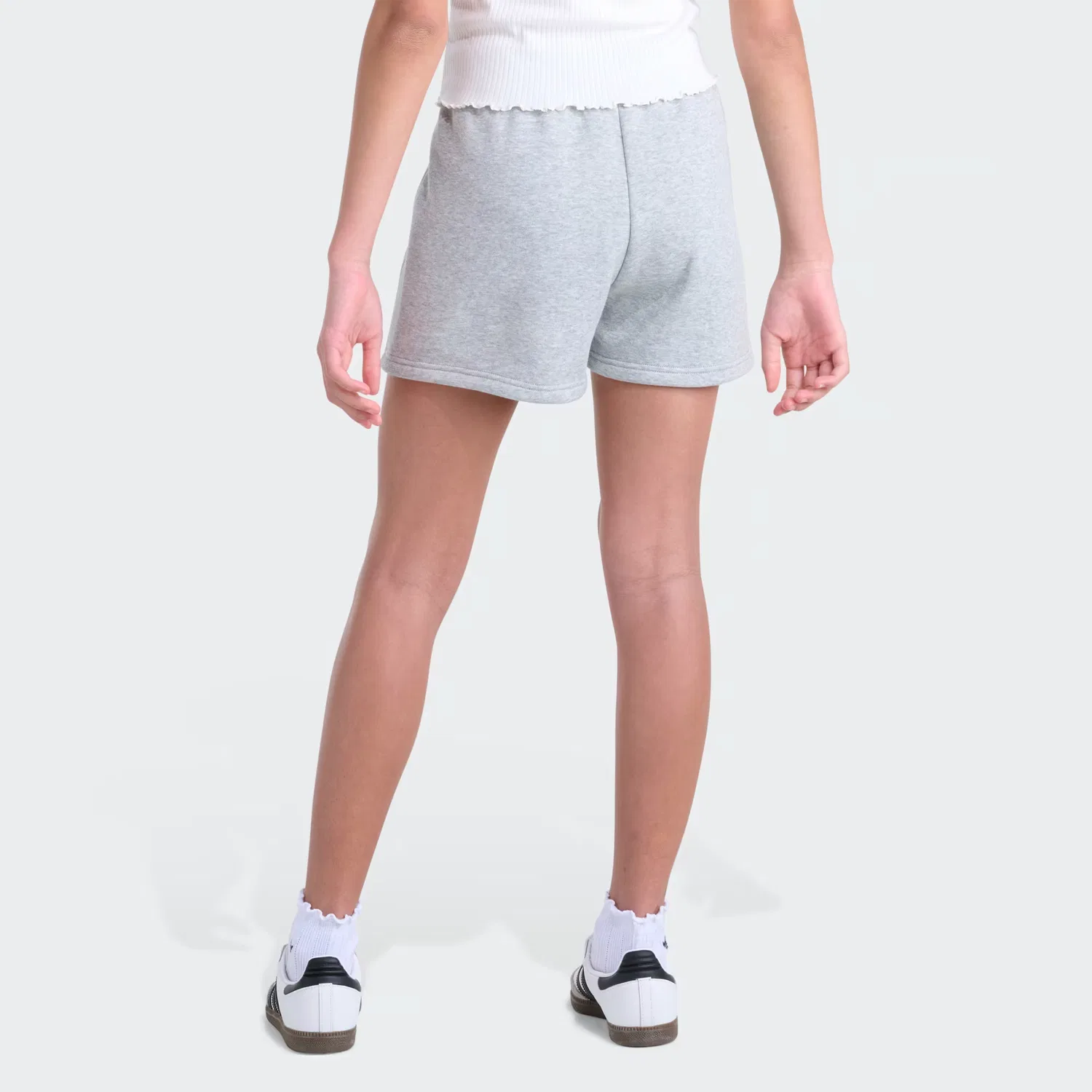 Детские флисовые шорты Essentials Adidas Originals, светло-серый меланж