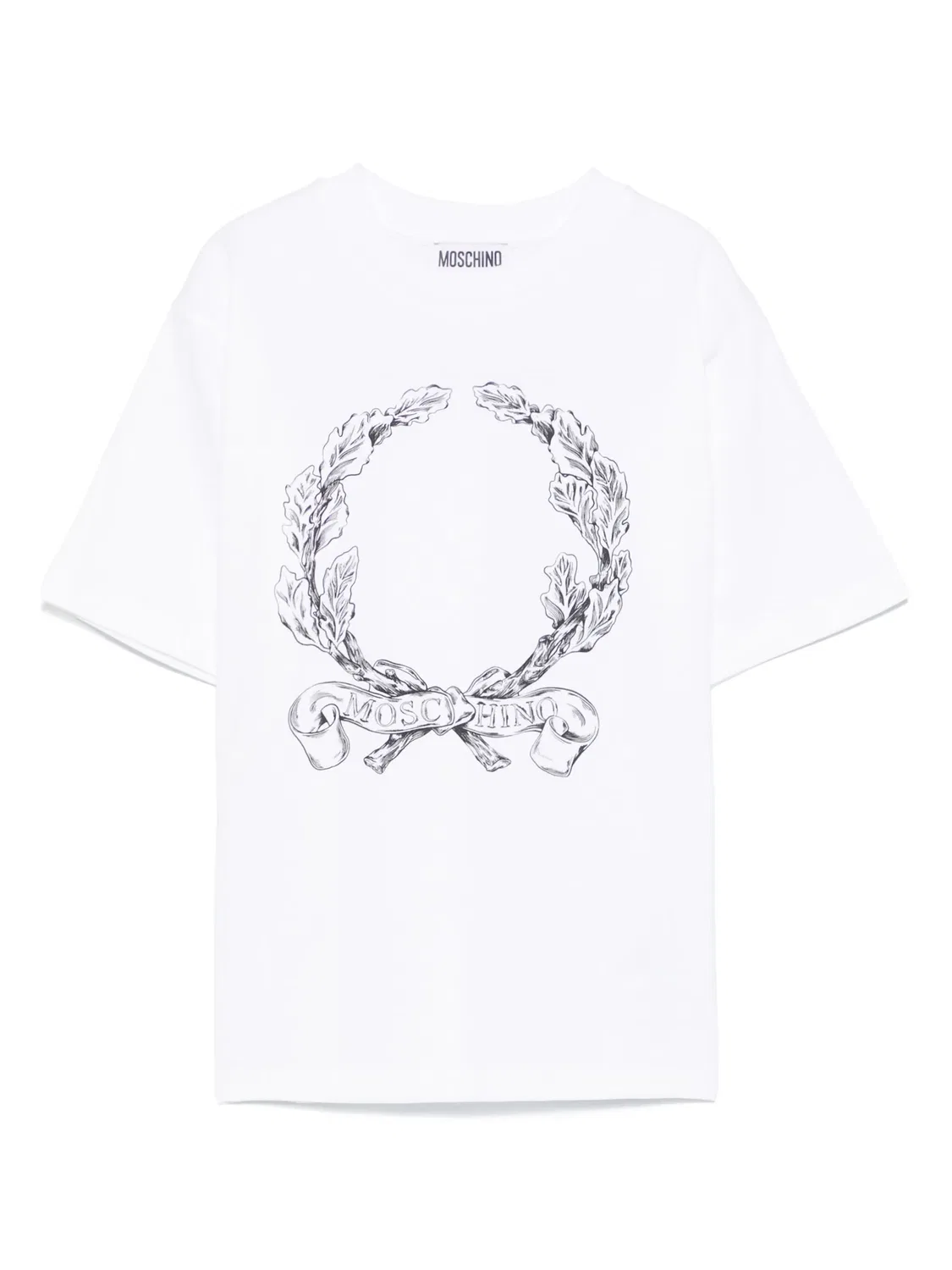 Футболка из 100% хлопка Moschino, белый