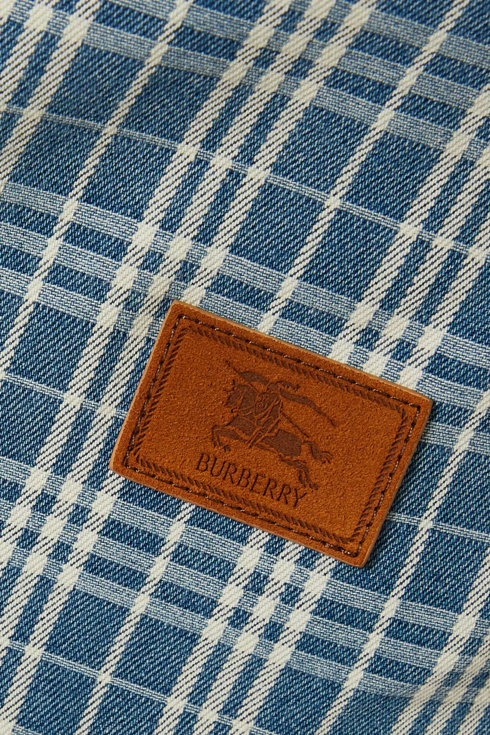 Рубашка с принтом в клетку Donald Burberry, деним — фото 4
