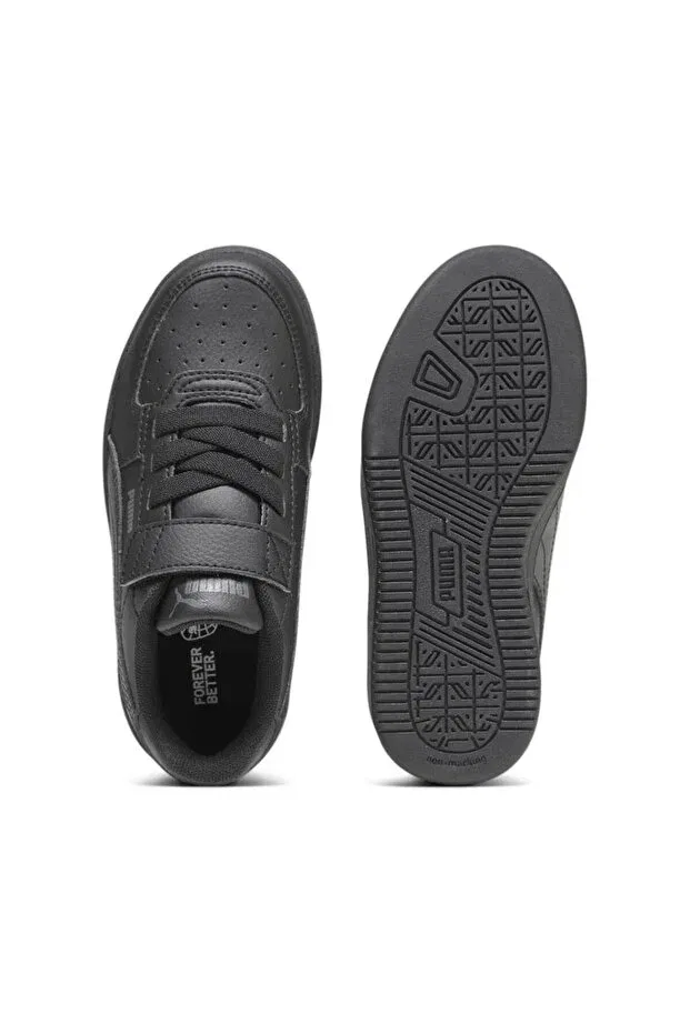 Детские спортивно-повседневные туфли для девочек из искусственной кожи Puma, Black — фото 4