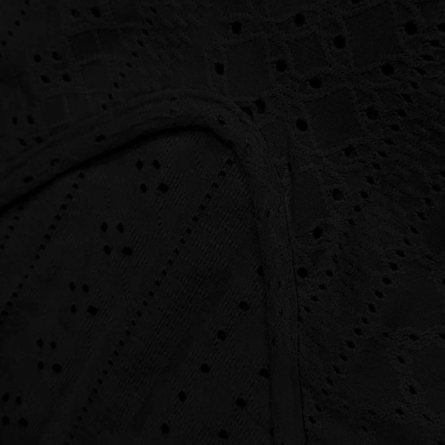 Женское летнее платье миди свободного кроя V-neck, Black — фото 4