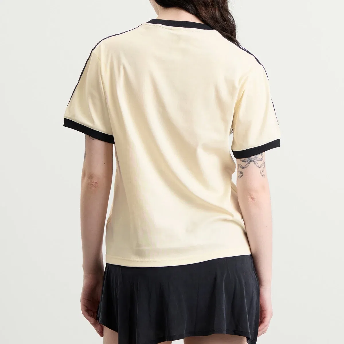 Футболка с длинным рукавом 3 Stripes Tee Adidas, Cream White — фото 3