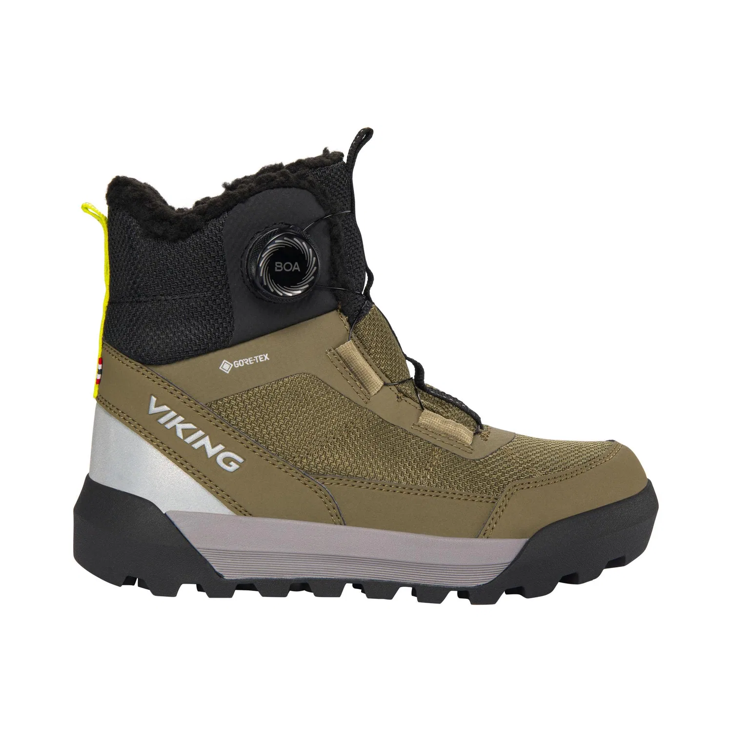 Детские снежные ботинки для мальчиков с мембраной Expower Warm Gtx Buoy Viking, Khaki