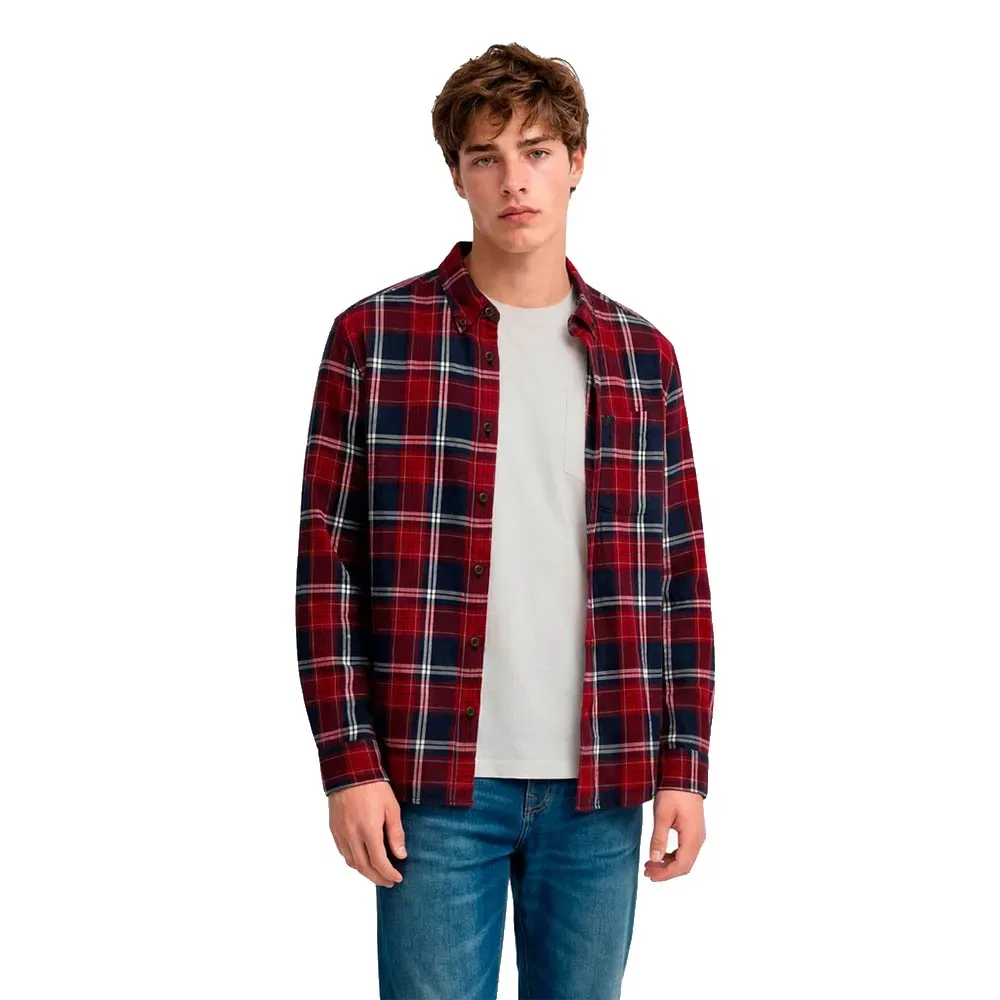 Мужская рубашка с длинным рукавом Cotton Lumberjack Superdry, Red — фото 4
