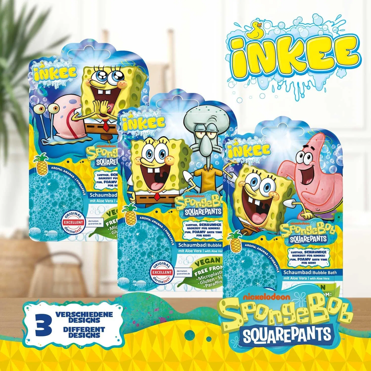 Жидкая губка для ванны Sponge Bob, INKEE, 40 г, Aquamarine — фото 4