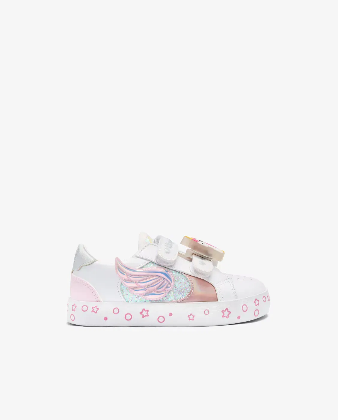 Детские кроссовки для девочек со светящимся эффектом Unicorn Conguitos, Blanco / Rosa