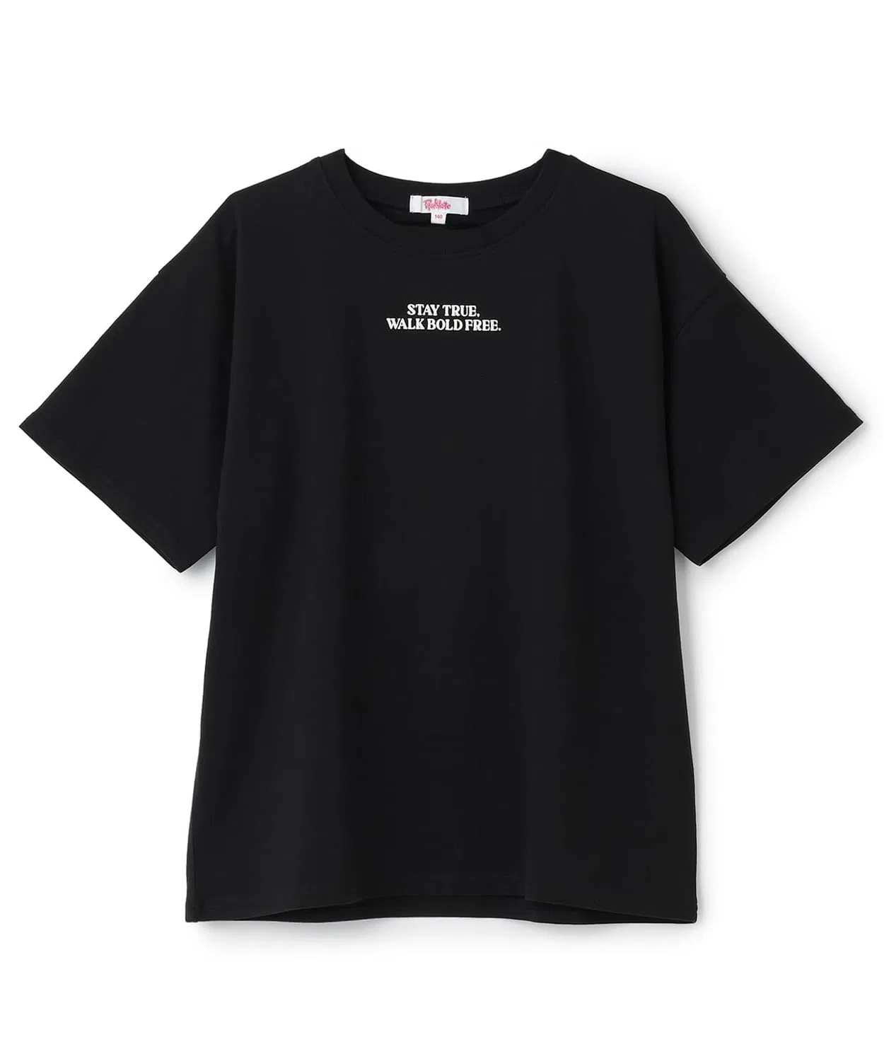 Детская футболка с длинным рукавомPink-matte PINK-latte, Black