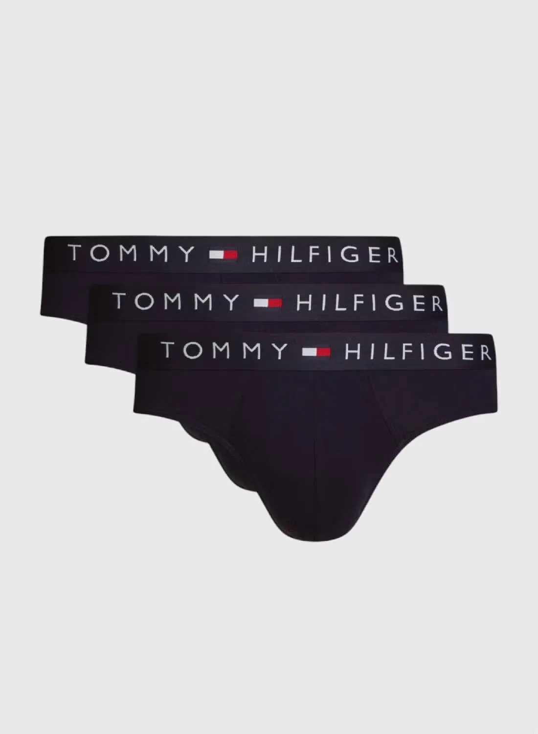 Трусы-слипы хлопковые комплект из 3 штук Tommy Hilfiger, синий