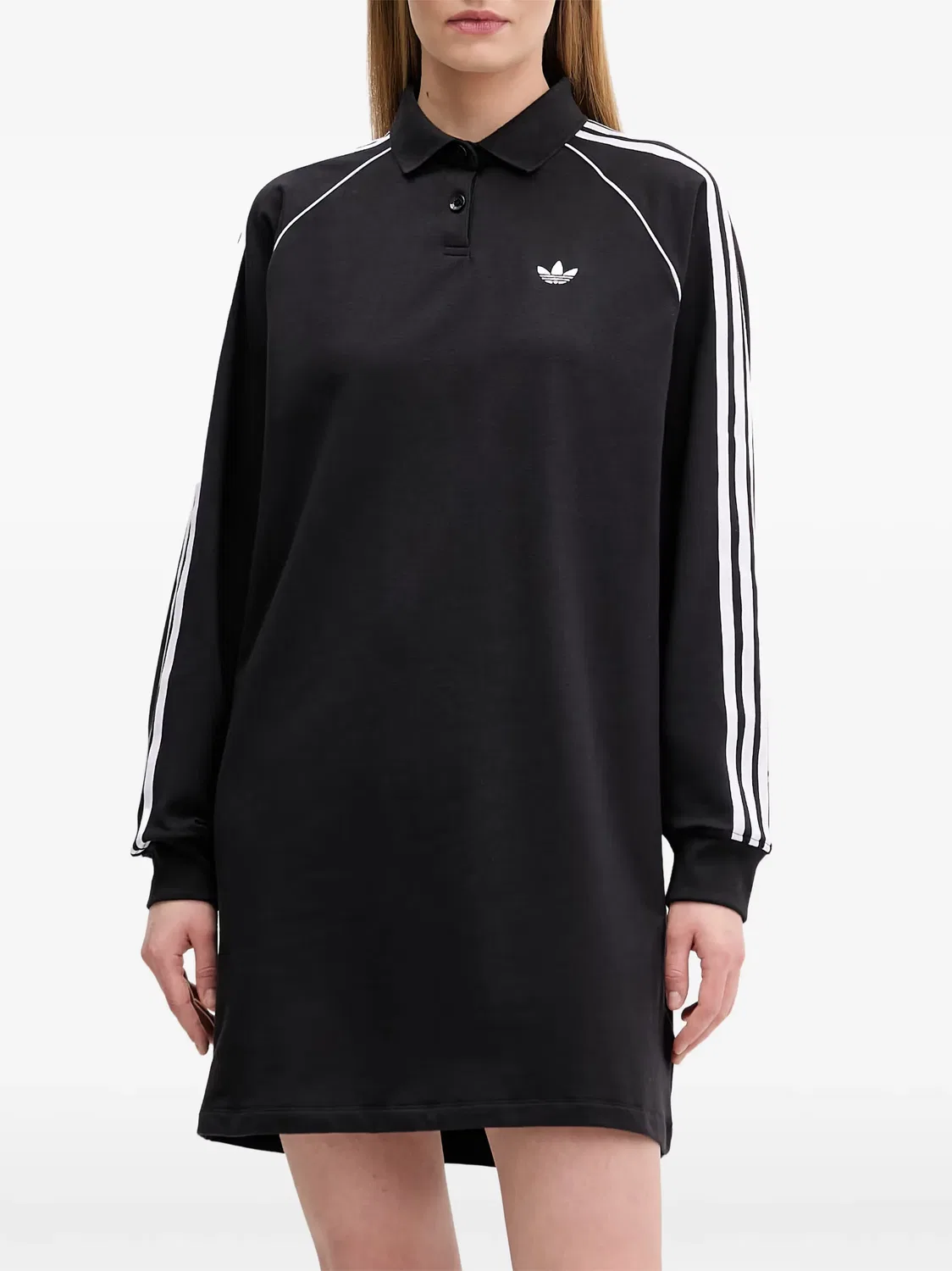 Мини-платье 3-Stripe черное Adidas, черный