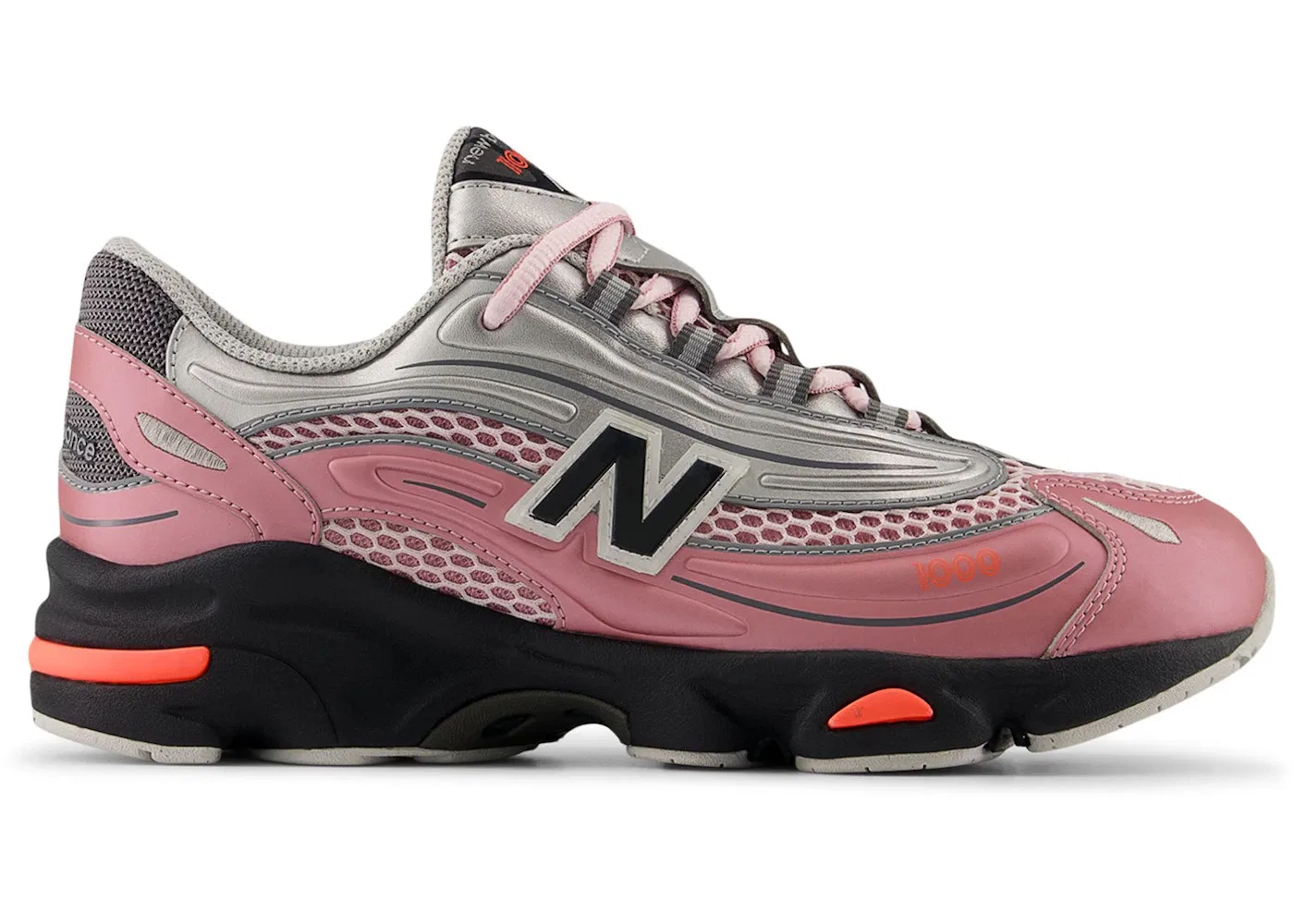 Детские кроссовки Lifestyle New Balance 1000, Pink Taffy/Silver Metallic/Urgent Red
