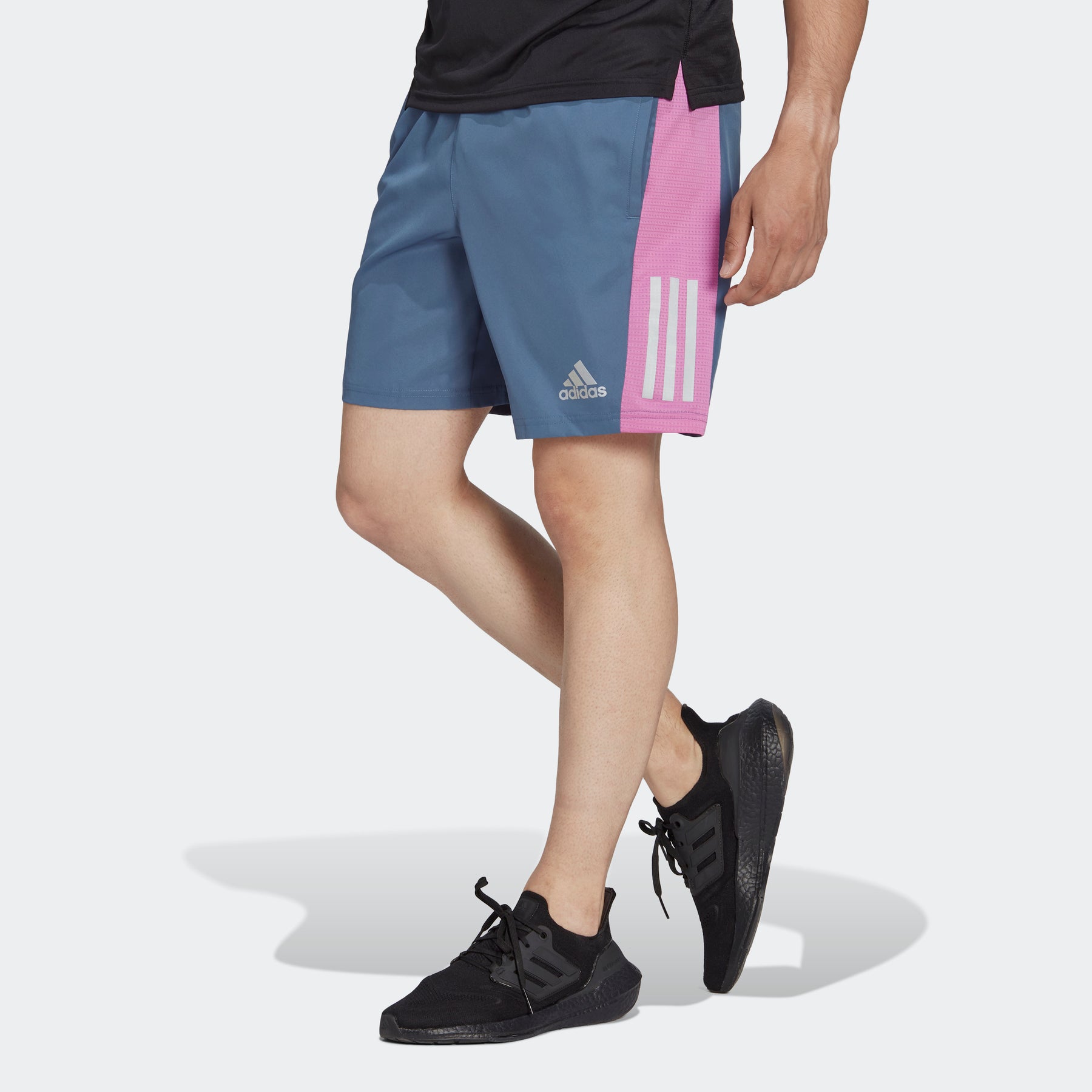 

Шорты для бега Adidas, wonder steel/pulse lilac/reflective