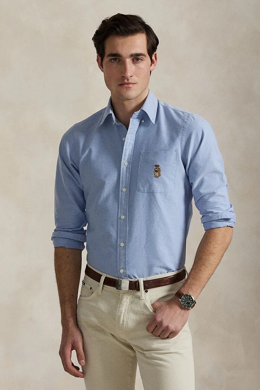 

Рубашка из хлопка Polo Ralph Lauren, синий