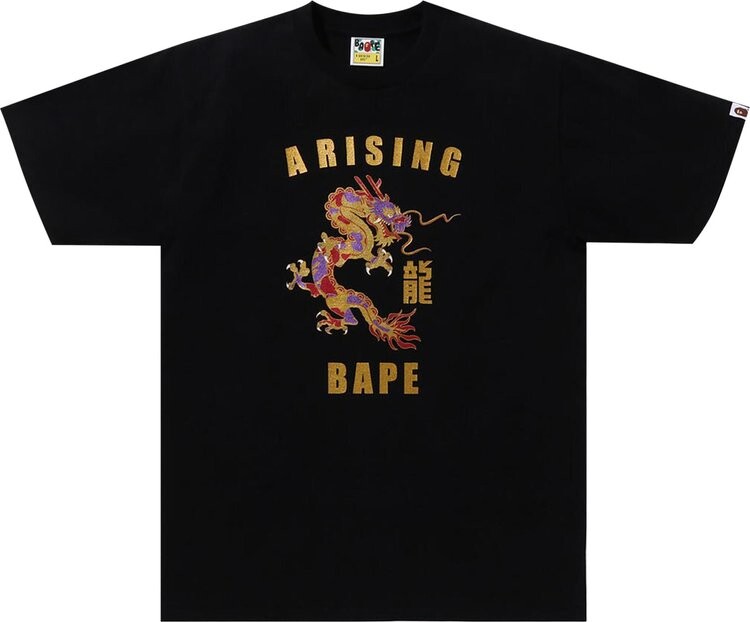 

Футболка BAPE Year Of Dragon Glitter 'Black', черный