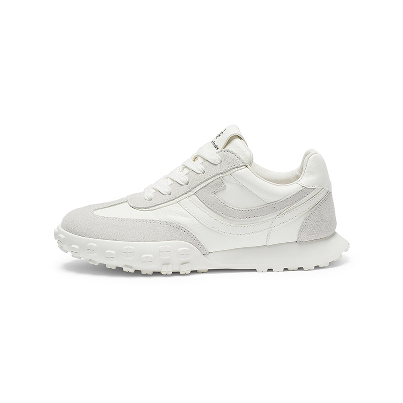 Coup De Foudre Женские скейтерские кеды Low Top в цвете экрю и светло-сером, цвет Ecru/Light Gray