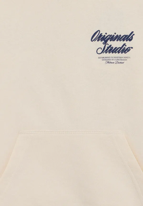 Толстовка с капюшоном Jornorrebro typo back hood sn jnr hoodie Jack & Jones Junior, античный белый — фото 4