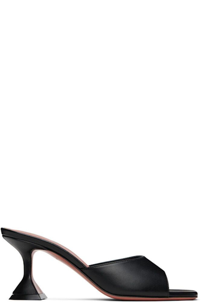 Черные босоножки на каблуке Lupita Slipper 70 Amina Muaddi