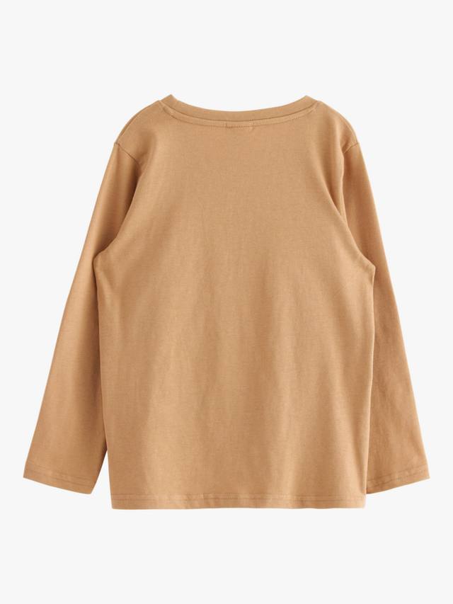 Детская футболка с длинным рукавом и пайетками Bulldog Lindex, Light Dusty Beige — фото 2