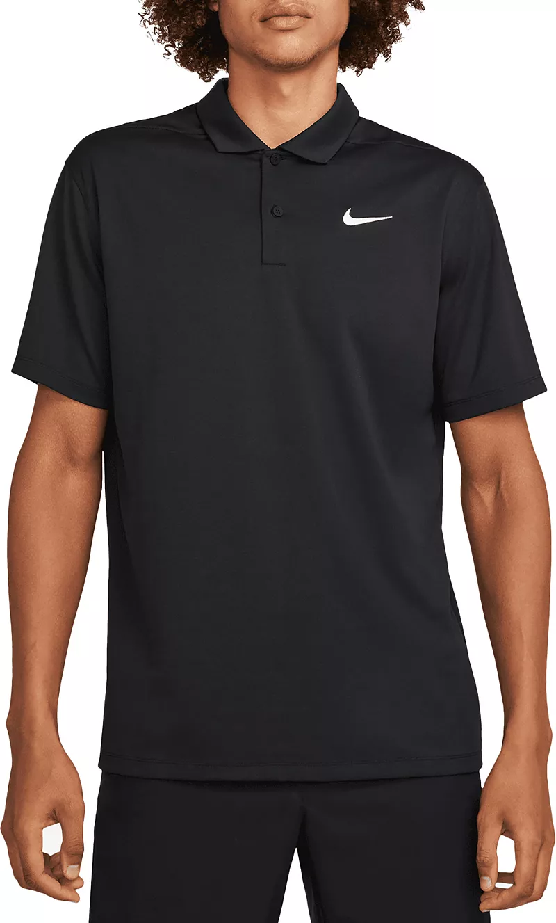 

Мужская футболка-поло для гольфа Nike Dri-FIT Victory+ с принтом, черный/антрацит