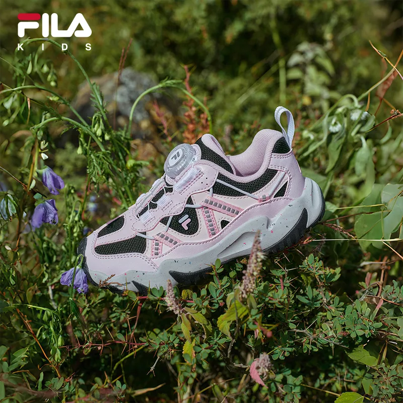 Тканевые низкие кроссовки для детей FILA, Vintage Blue/Cloud White-CC — фото 4