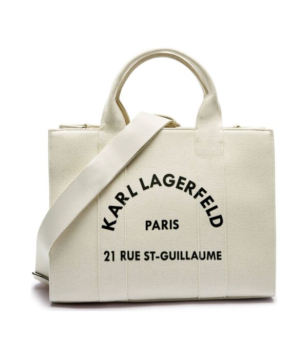 

Сумка тоут Karl Lagerfeld Guillaume текстильная с принтом, экрю, Белый, Сумка тоут Karl Lagerfeld Guillaume текстильная с принтом, экрю