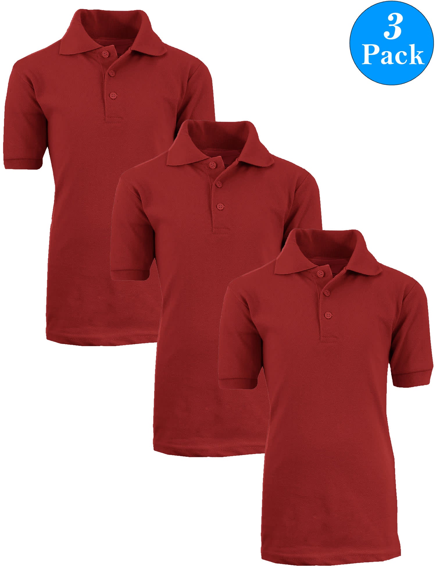 

Школьная форма Galaxy by Harvic для мальчиков Polo-3 Pack Galaxy By Harvic, бургундия