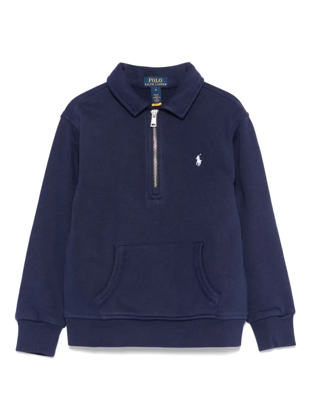 Толстовка с воротником на молнии Polo Ralph Lauren Kids, синий