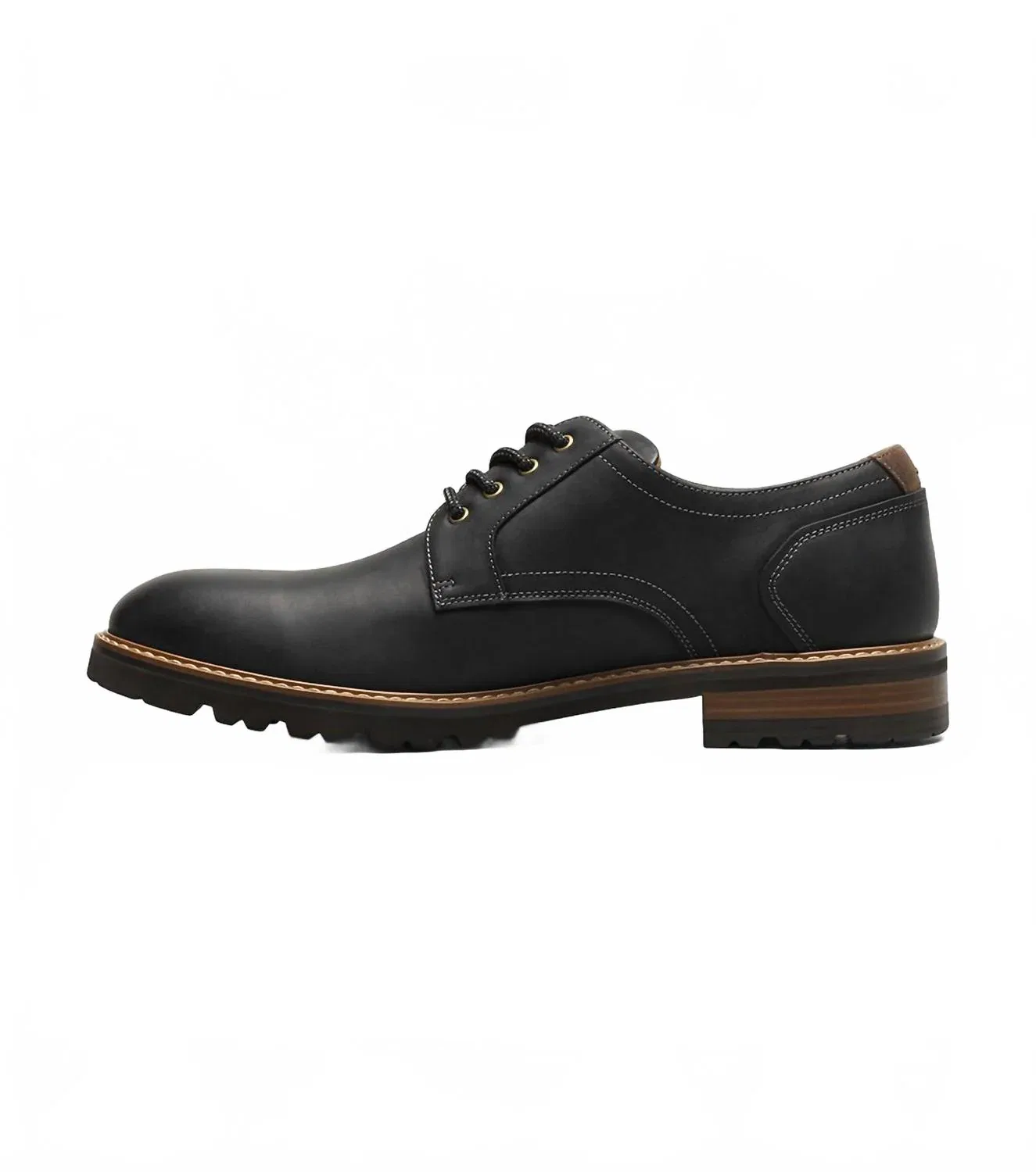 Florsheim Мужские оксфордские туфли Renegade с гладким носком, черные, Crazy Horse — фото 2