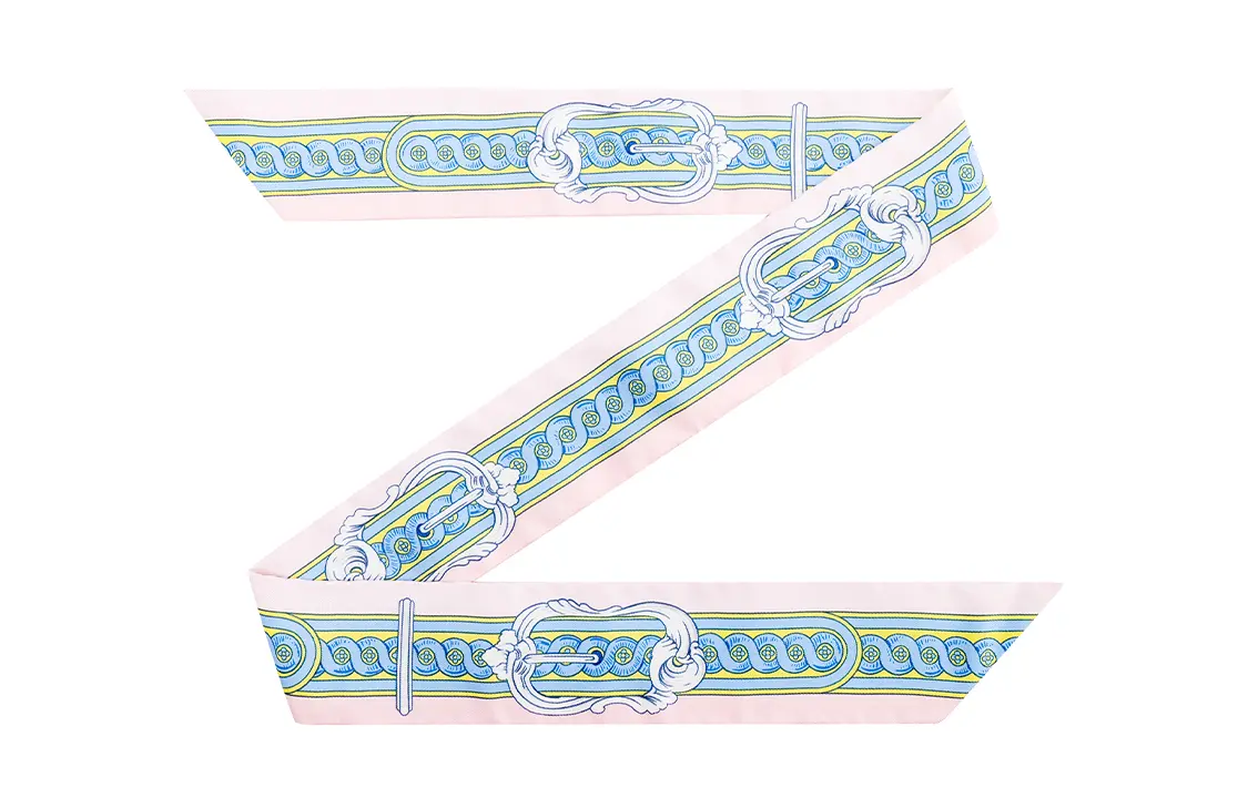 

HERMES Шёлковый шарф женский розовый, Pink