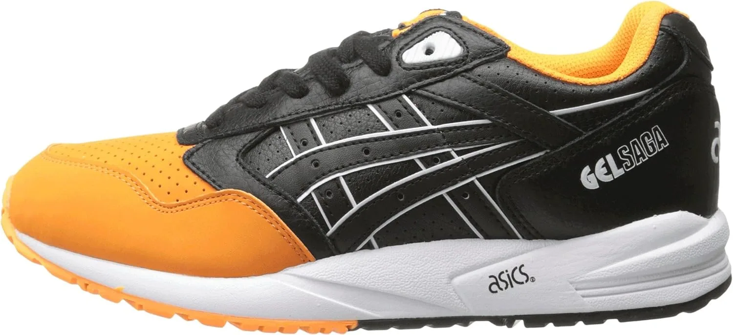 Мужские модные кроссовки Asics Gel Saga, черный/оранжевый — фото 3
