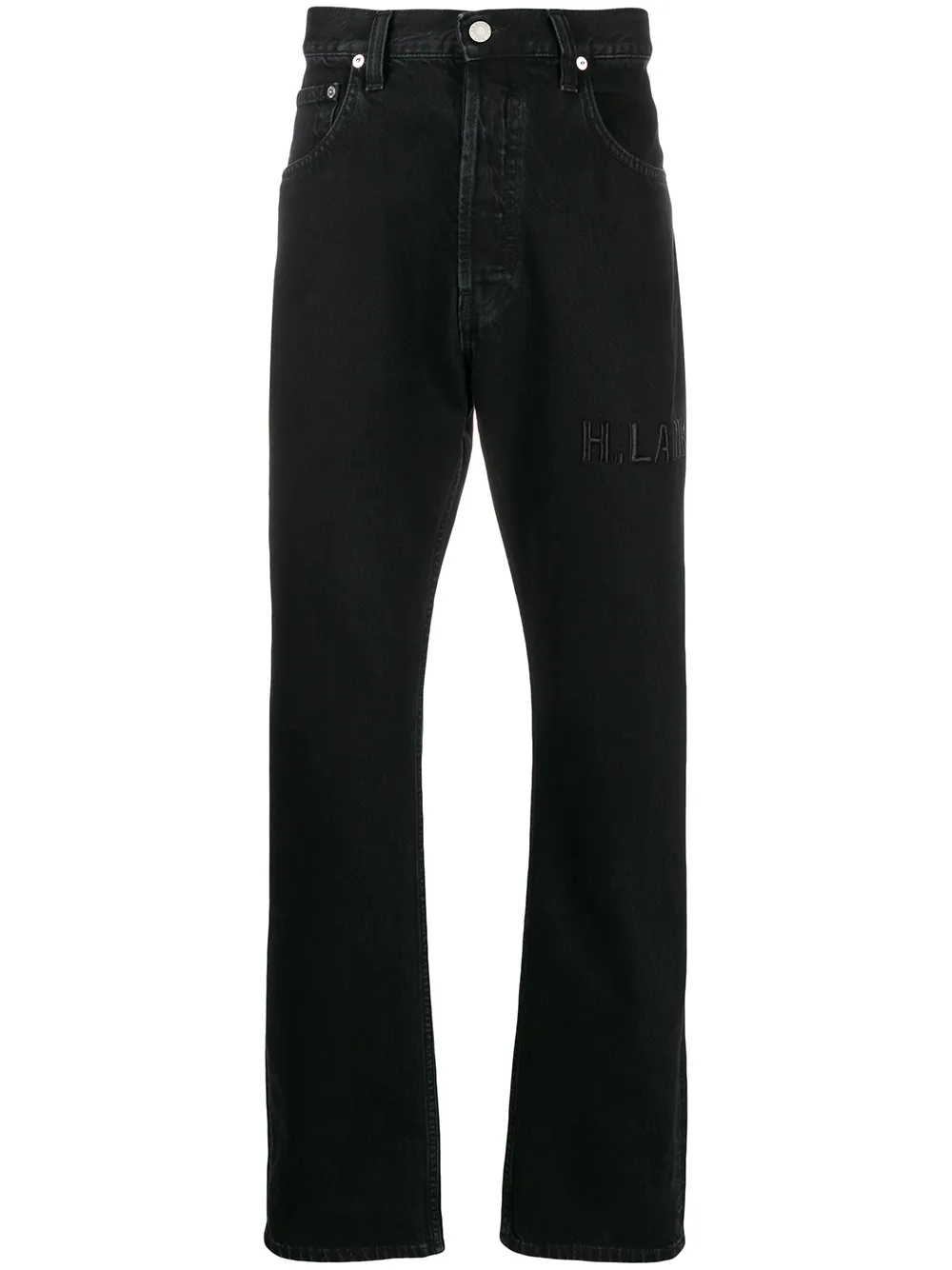 

Прямые джинсы с завышенной талией Helmut Lang, черный
