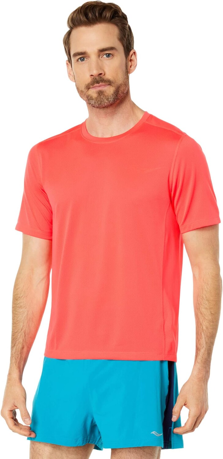 

Рубашка Saucony Stopwatch Short Sleeve, цвет Vizi Red