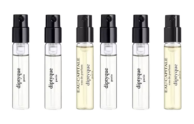 

Пробники духов Unisex Diptyque, toussaint eau de parfum 2ml*2 + розовый eau de parfum 2ml*2 + eau de parfum perrier 2ml*2