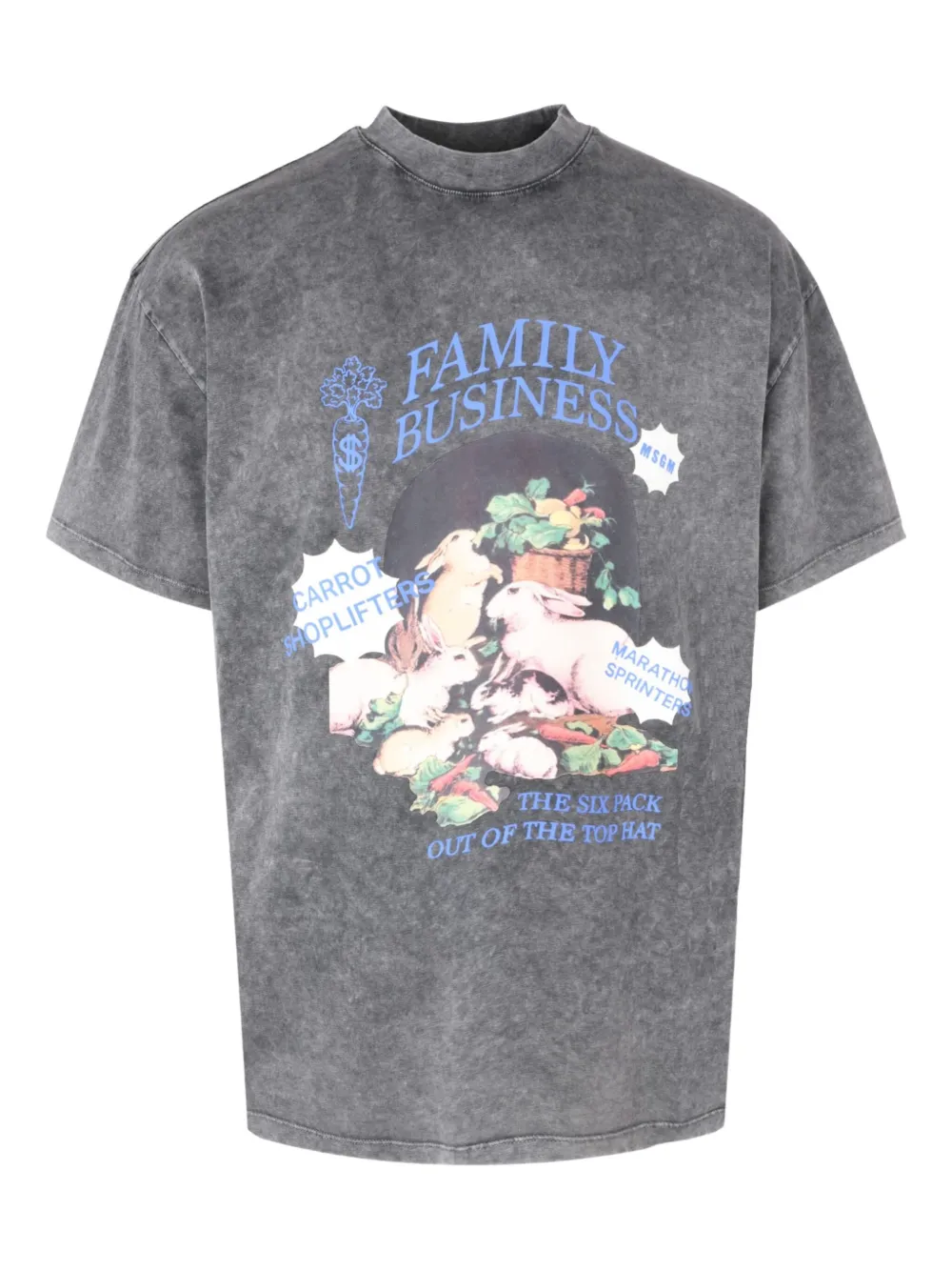 

Футболка с графичным принтом Msgm, серый