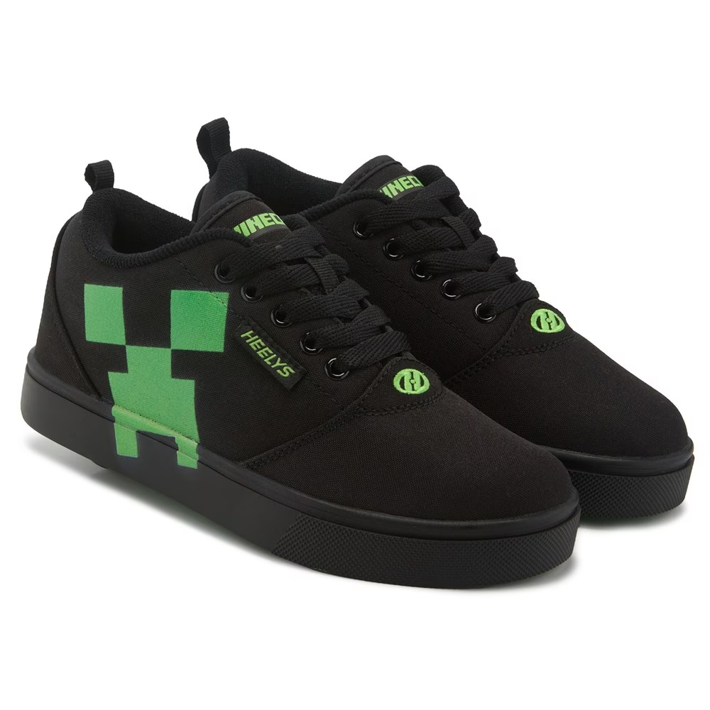 

Детские кроссовки для скейтбординга Minecraft Pro 20 Heelys для маленьких и больших детей, black minecraft