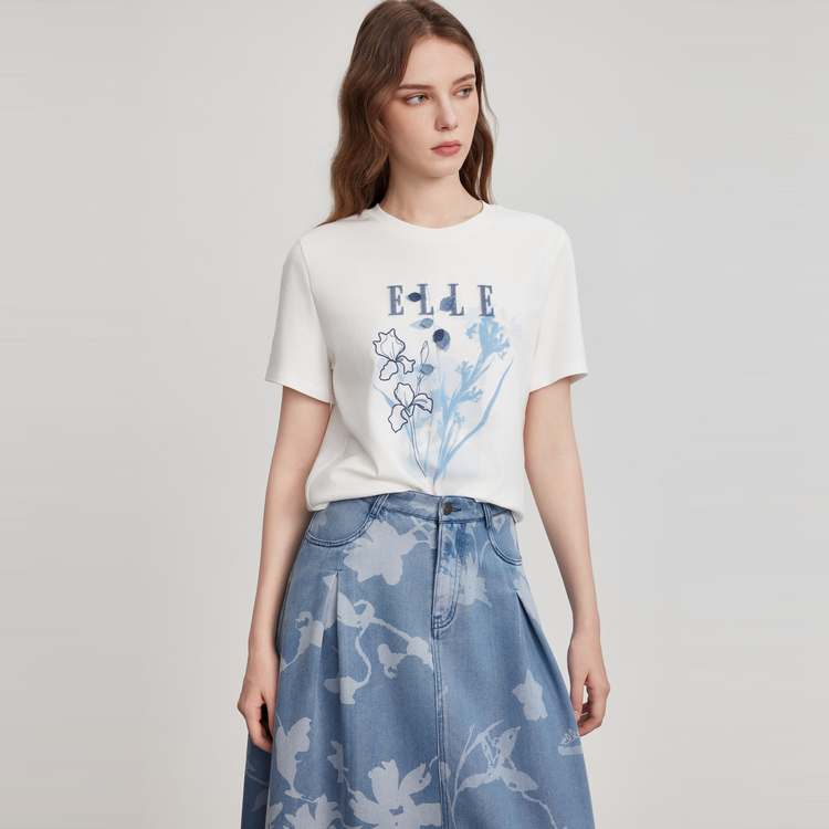 

ELLE Футболка Women's White Crew Neck