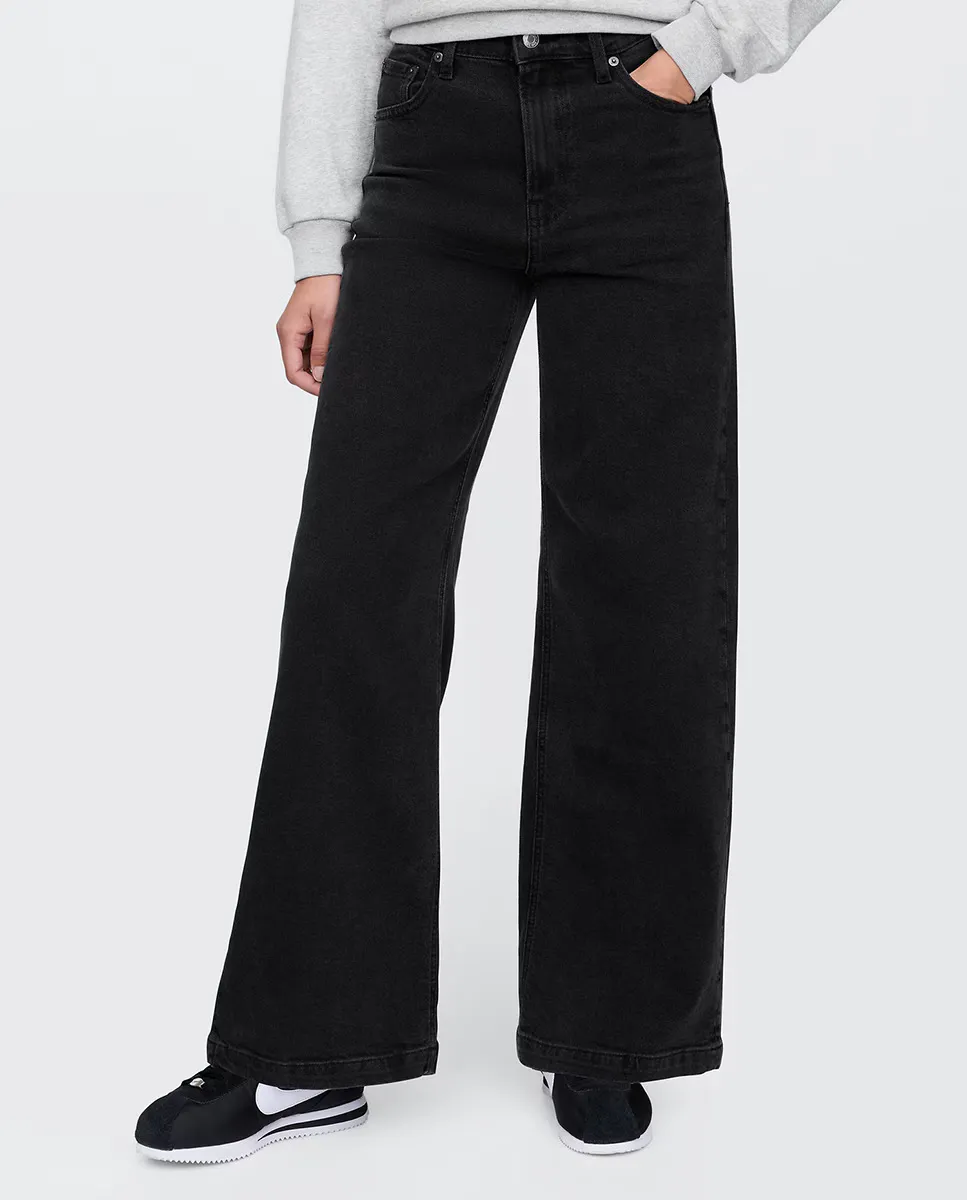 

Женские свободные широкие джинсы Gap, черный