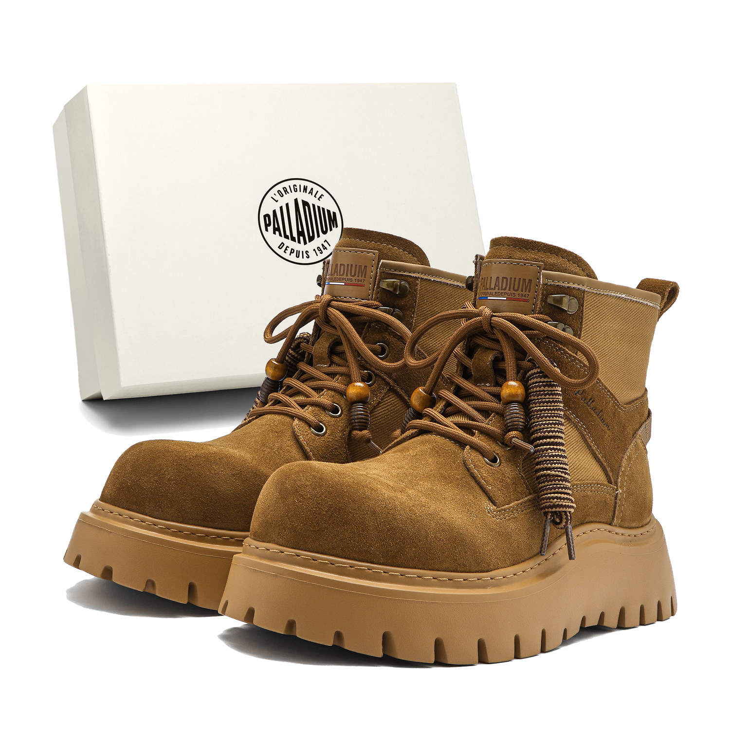Palladium Ботинки Martin Unisex, цвет хаки, желто-коричневый — фото 4