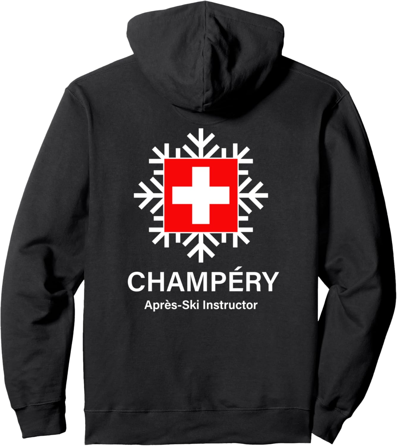

Худи инструктора по апре-ски Champery Simply Swiss, черный