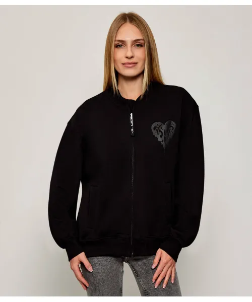 

Толстовка с постером Relaxed fit All Saints, черный